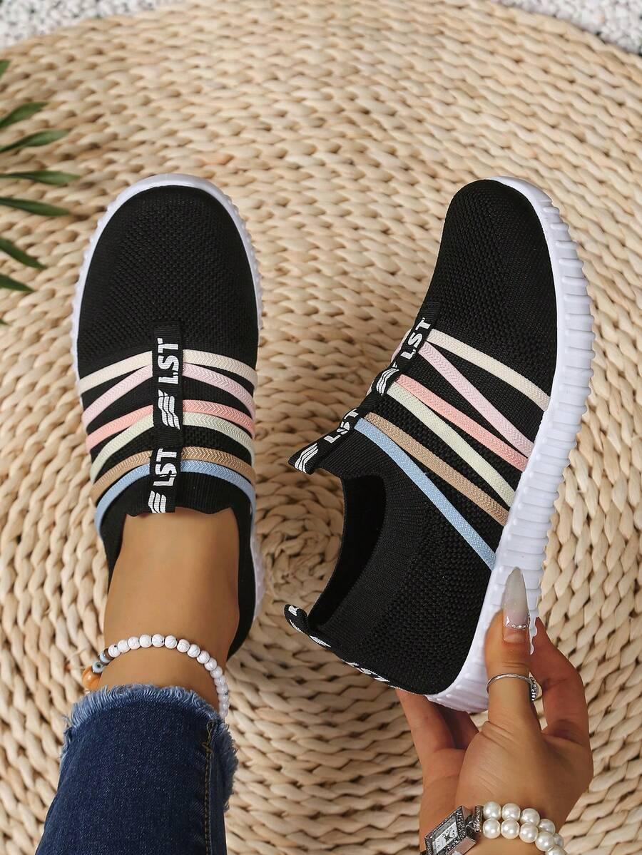 buty sportowe slip-on kontrast paski