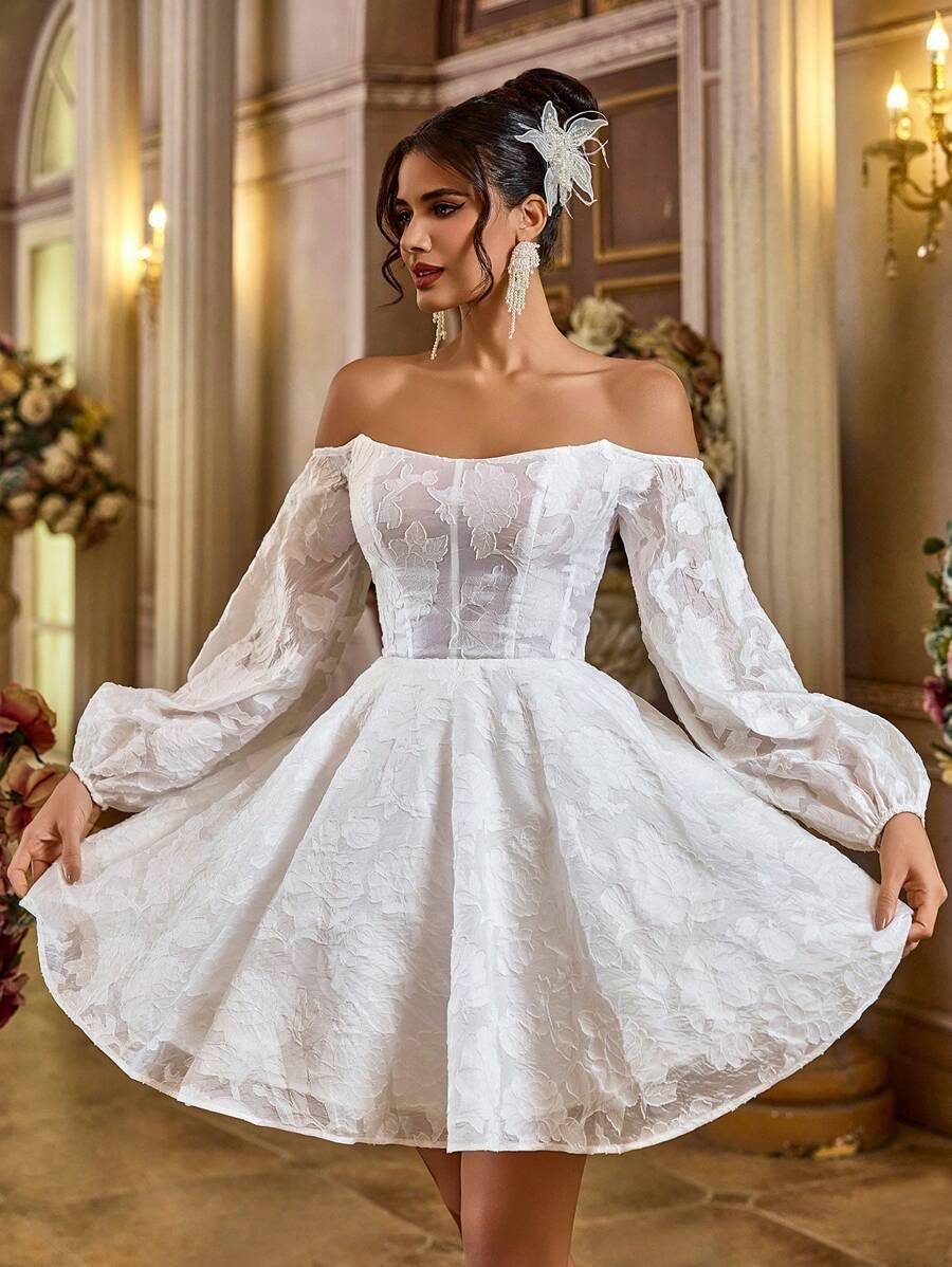 sukienka odkryte ramiona organza