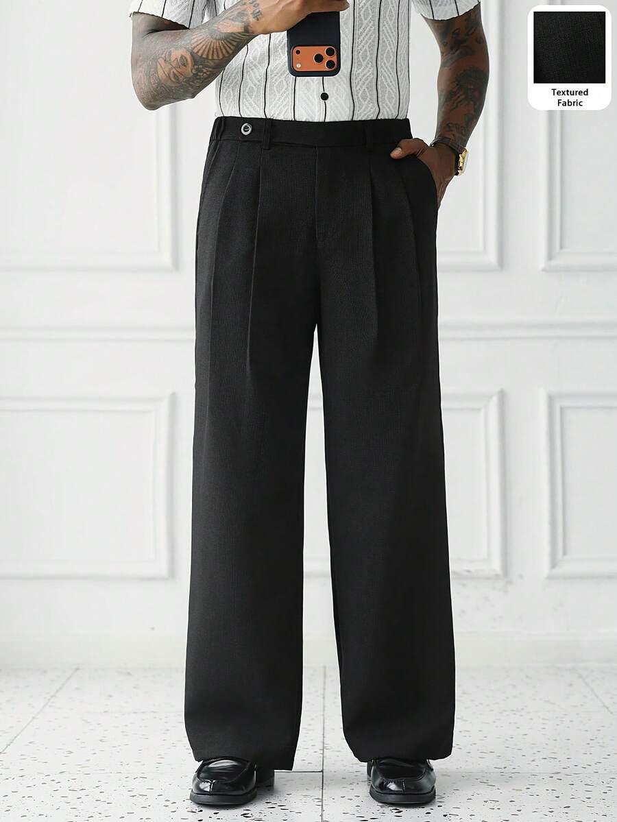 CZARNE ELEGANCKIE SPODNIE
