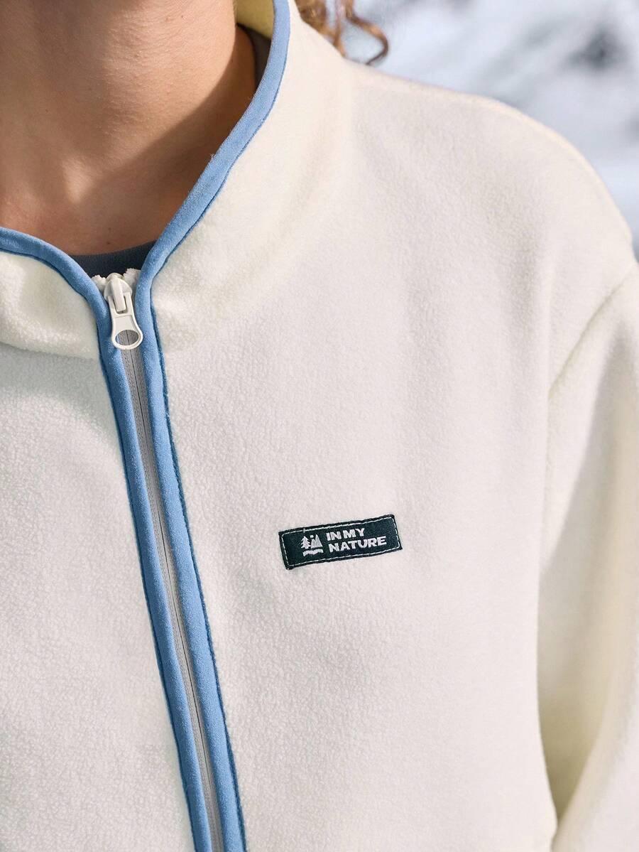 KREMOWA BLUZA POLAR KIESZENIE