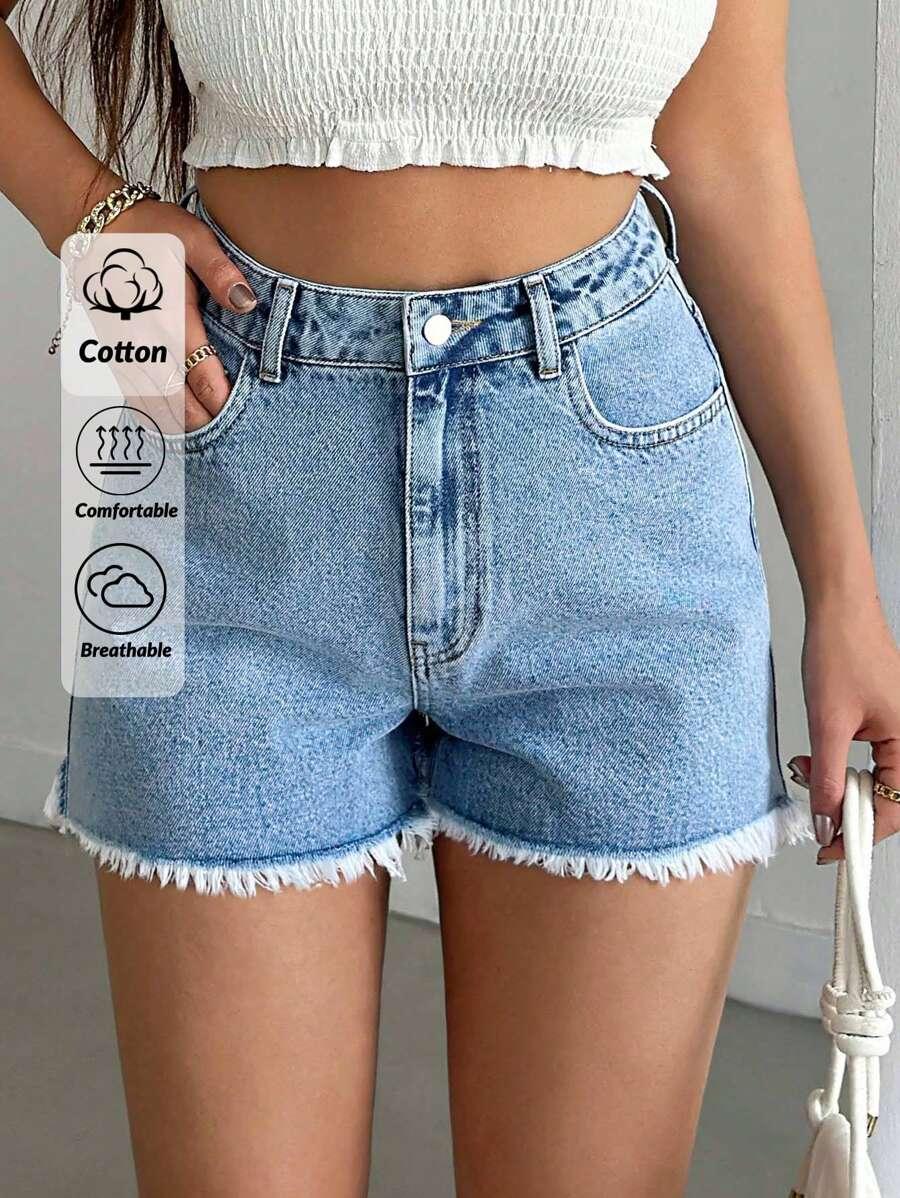 NIEBIESKIE KRÓTKIE SPODENKI JEANS