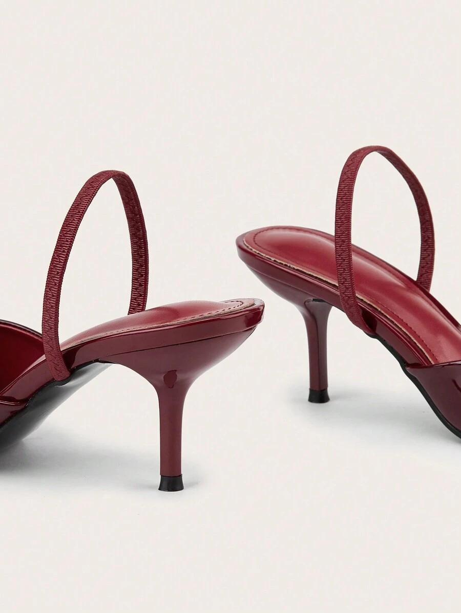 BORDOWE ELEGANCKIE KLAPKI
