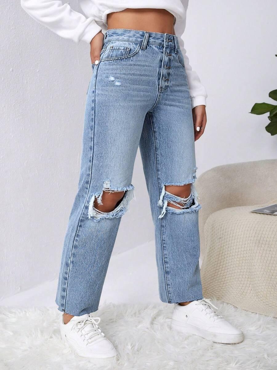 SPODNIE JEANS WYSOKI STAN