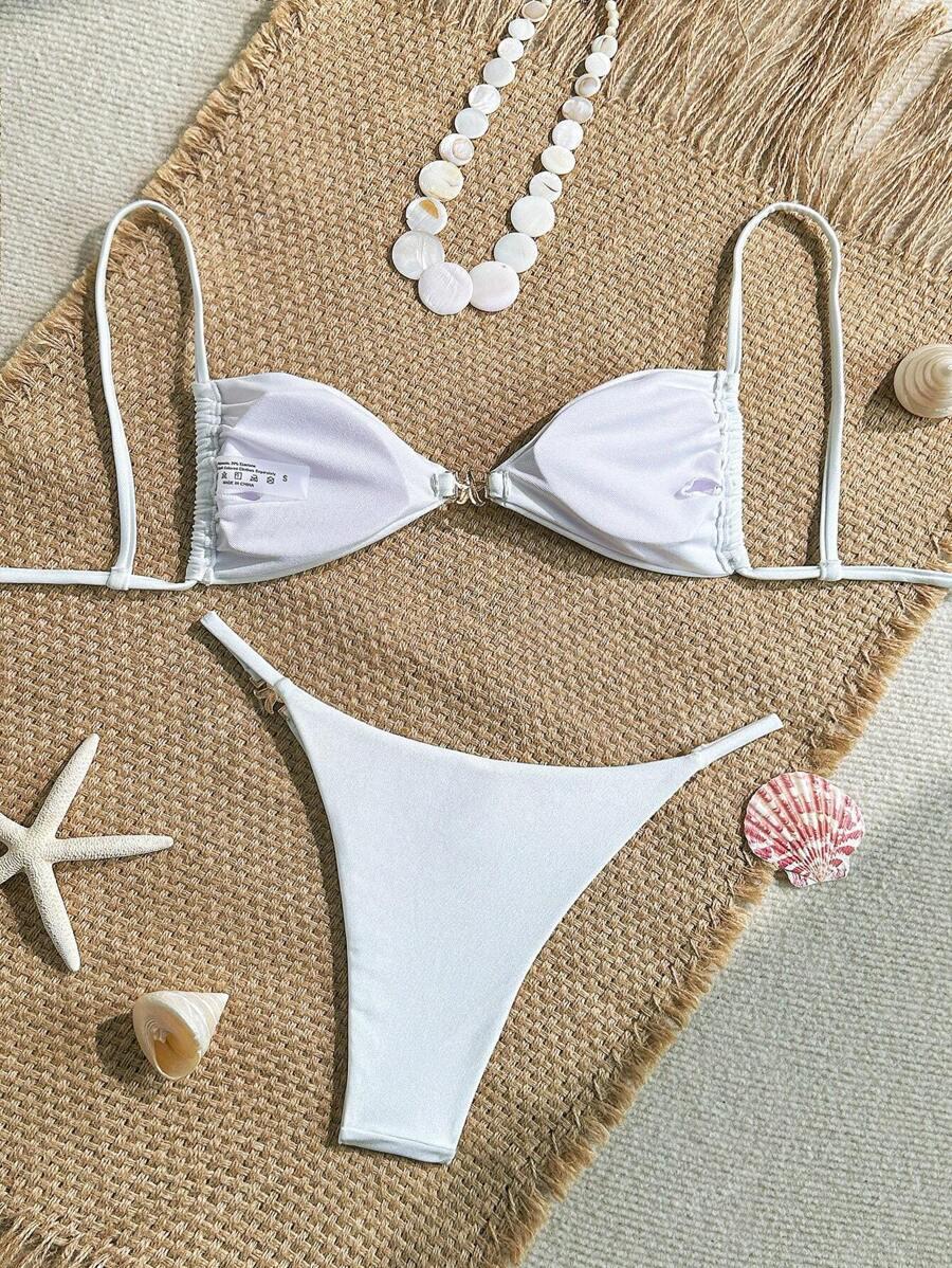 BIAŁY DWUCZĘŚCIOWY ZESTAW BIKINI