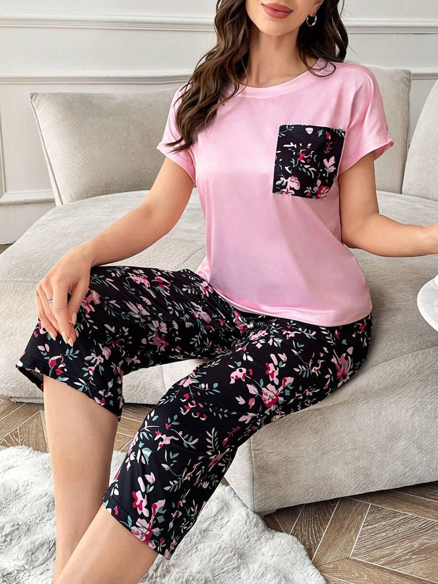 piżama t-shirt spodenki wzór