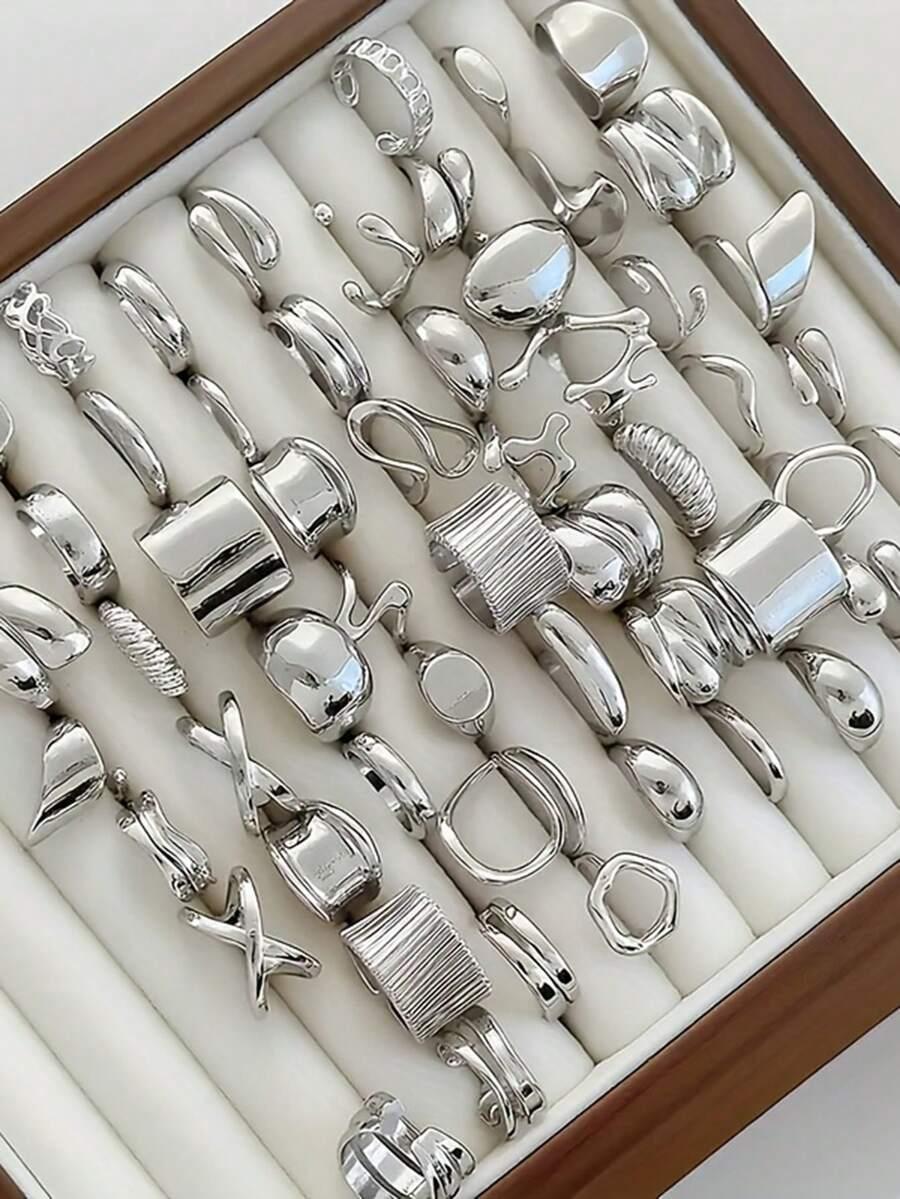 SREBRNE PIERŚCIONKI 6-PACK