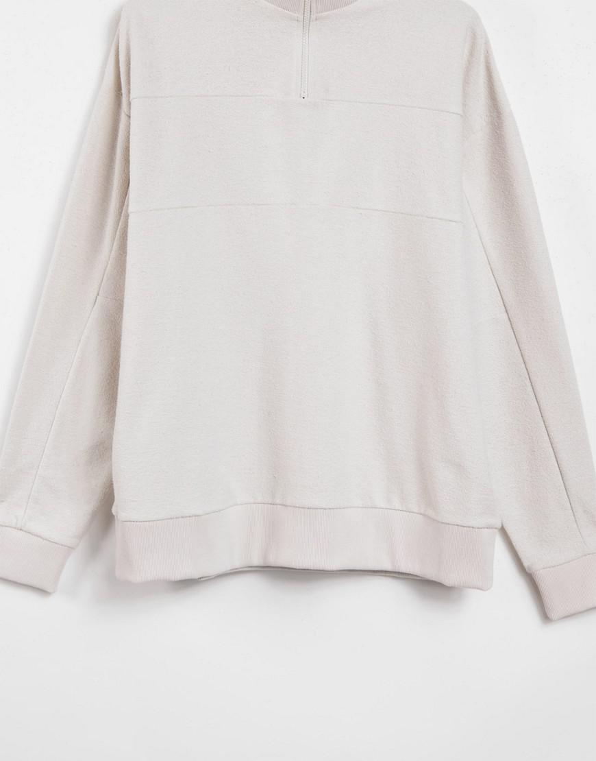 BLUZA OVERSIZE STRUKTURA ZAMEK
