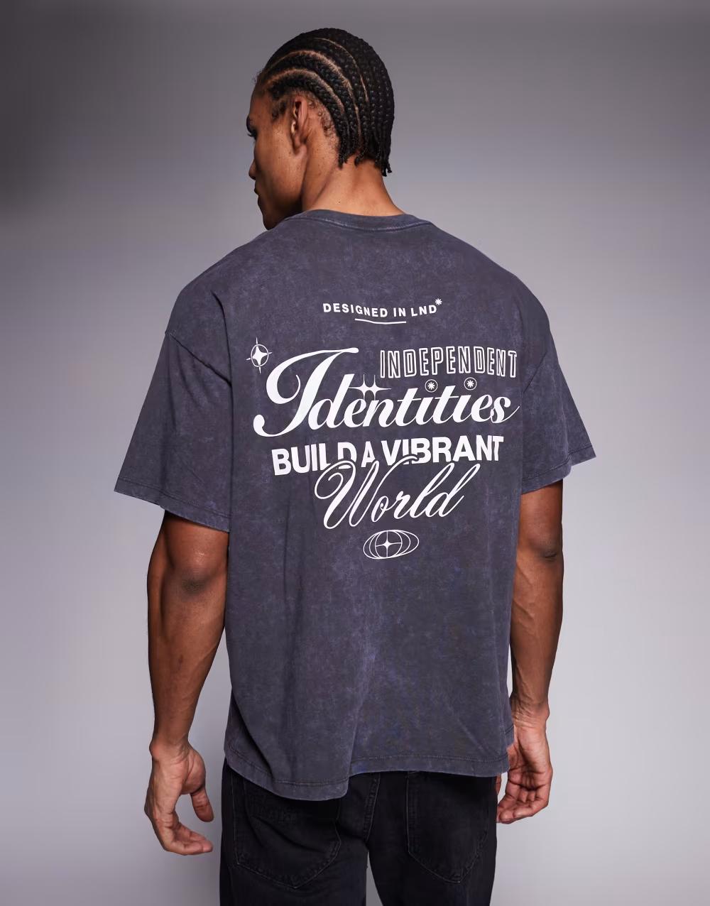 czarny bawełniany t-shirt nadruk