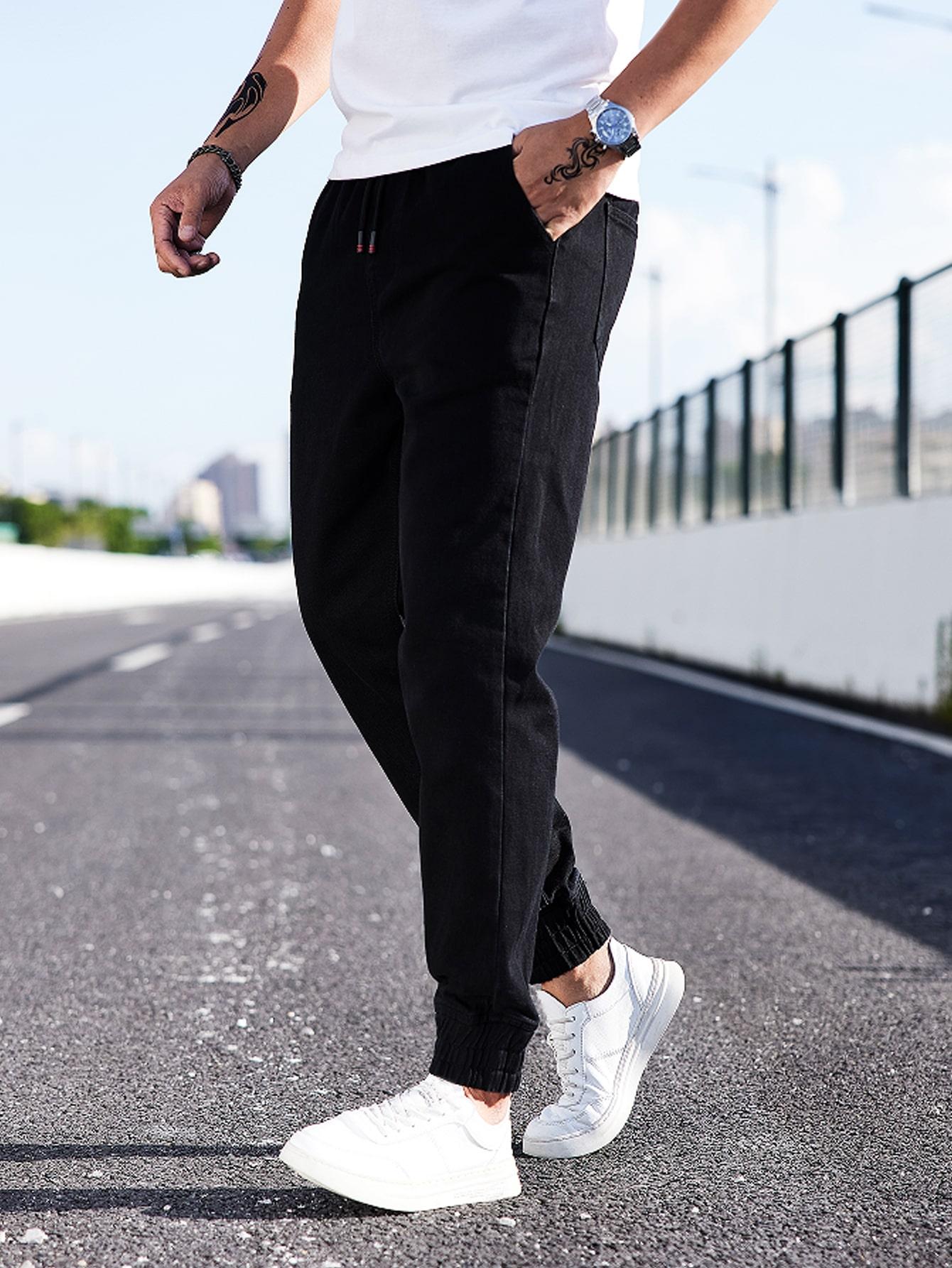 CZARNE SPODNIE JEANS