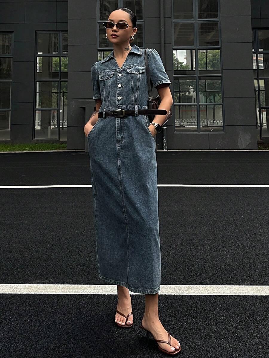 JEANSOWA MAXI SUKIENKA