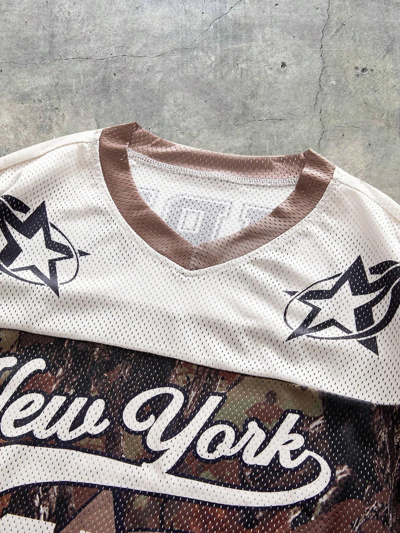 t-shirt v-neck print 
