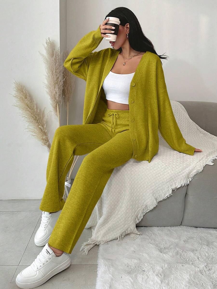 SWETER SPODNIE KOMPLET
