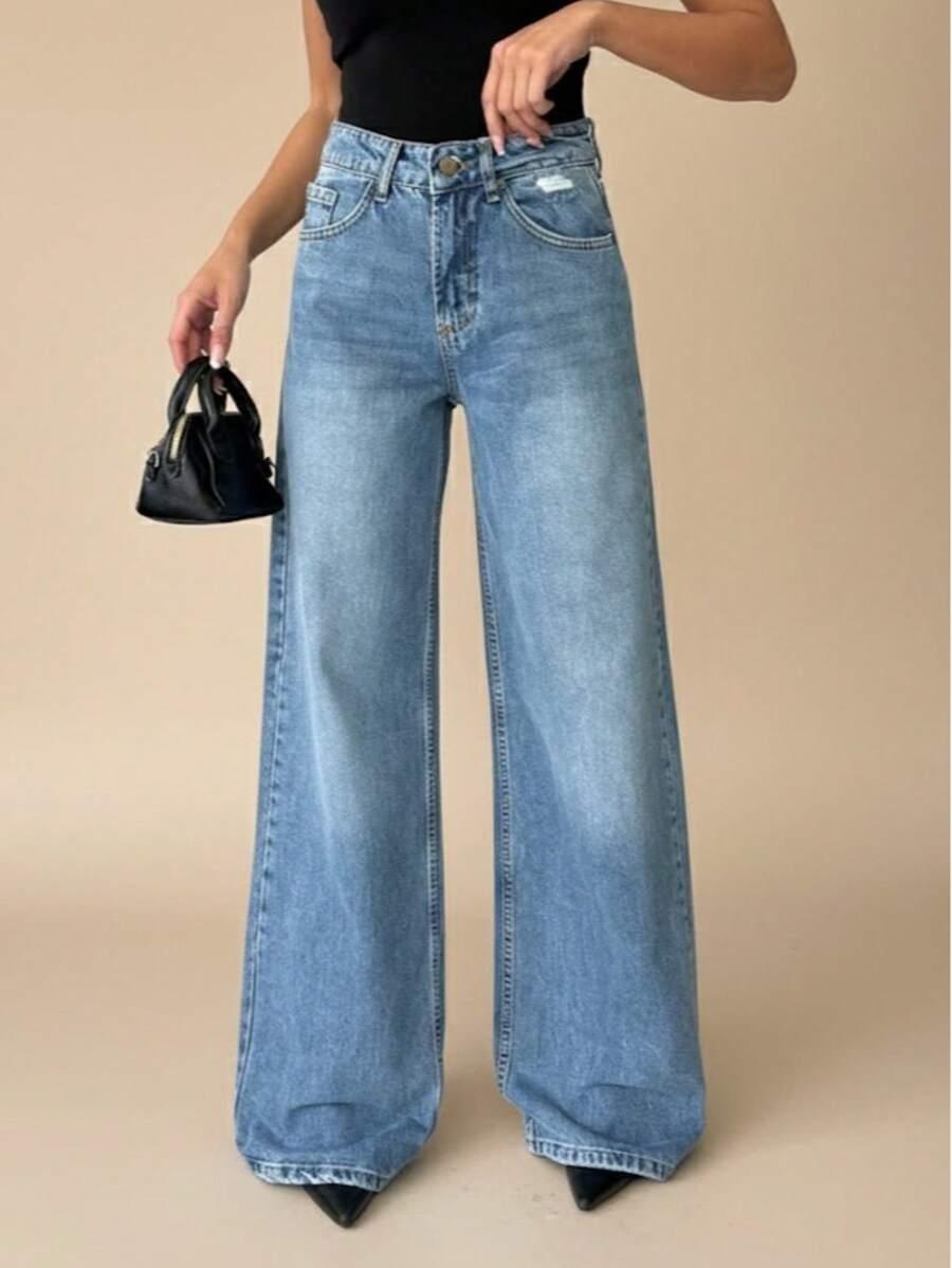 NIEBIESKIE SPODNIE JEANS