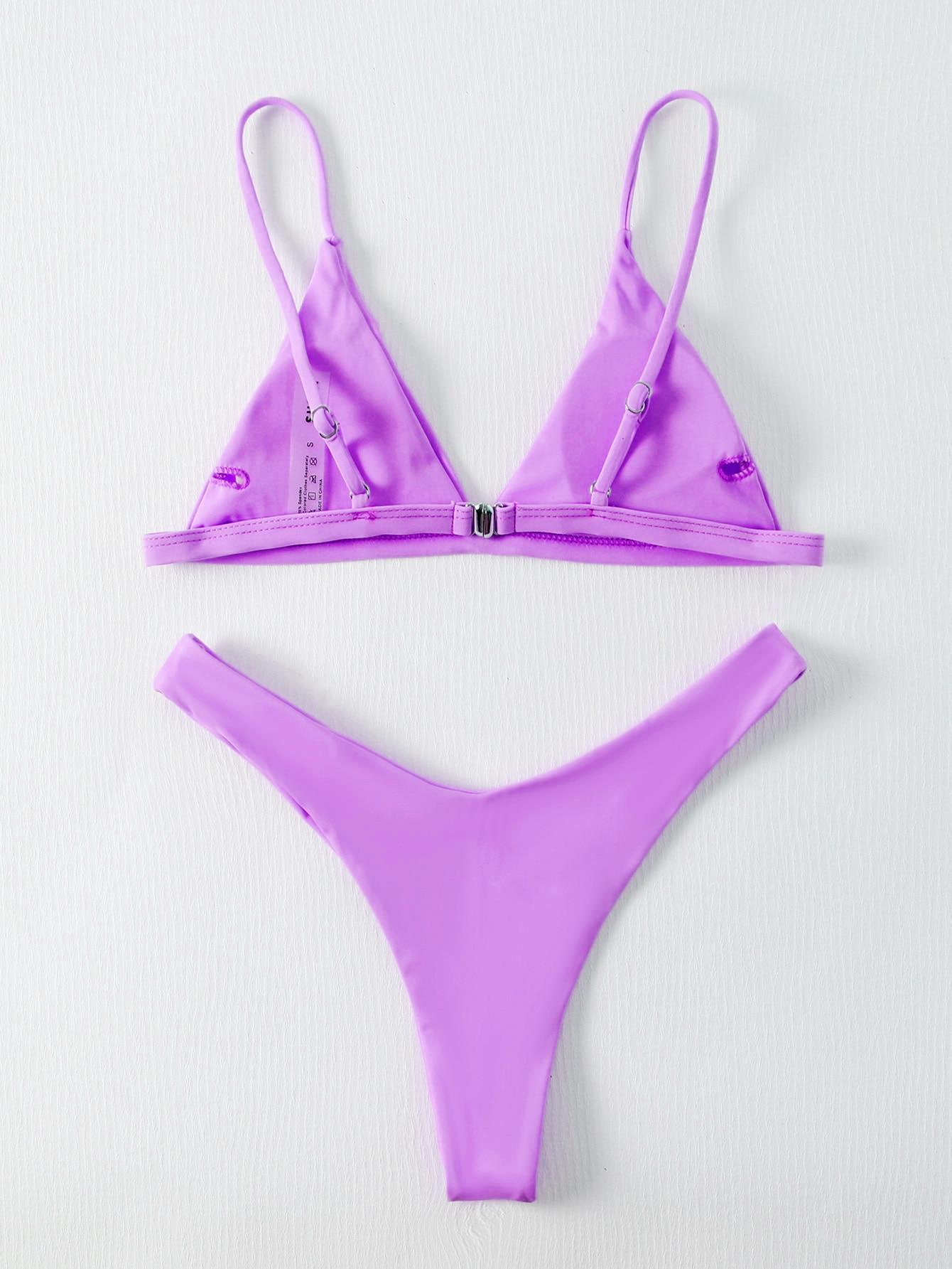 FIOLETOWY KOMPLET BIKINI