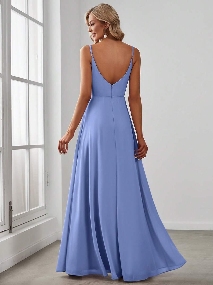 niebieska sukienka maxi