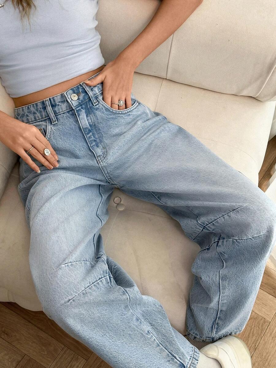 NIEBIESKIE SPODNIE JEANSOWE