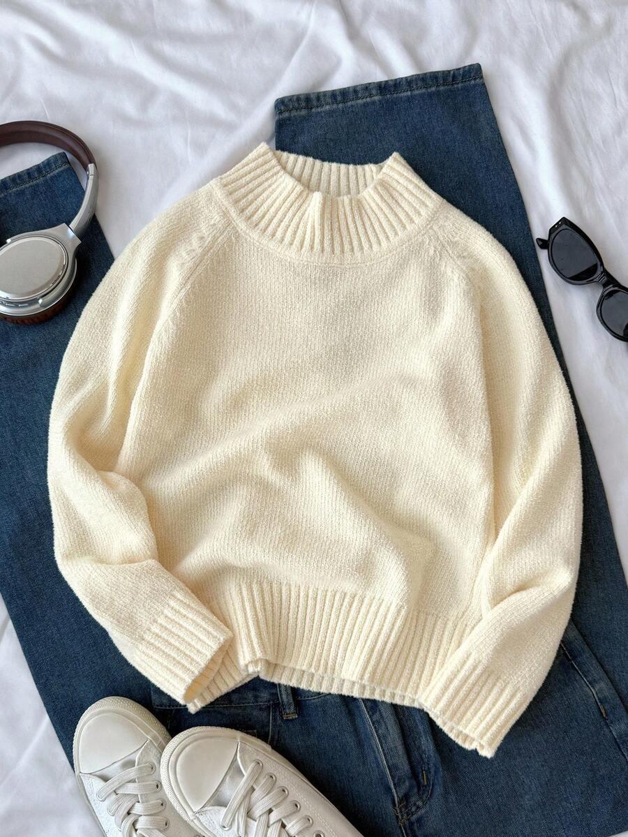 żółty sweter casual