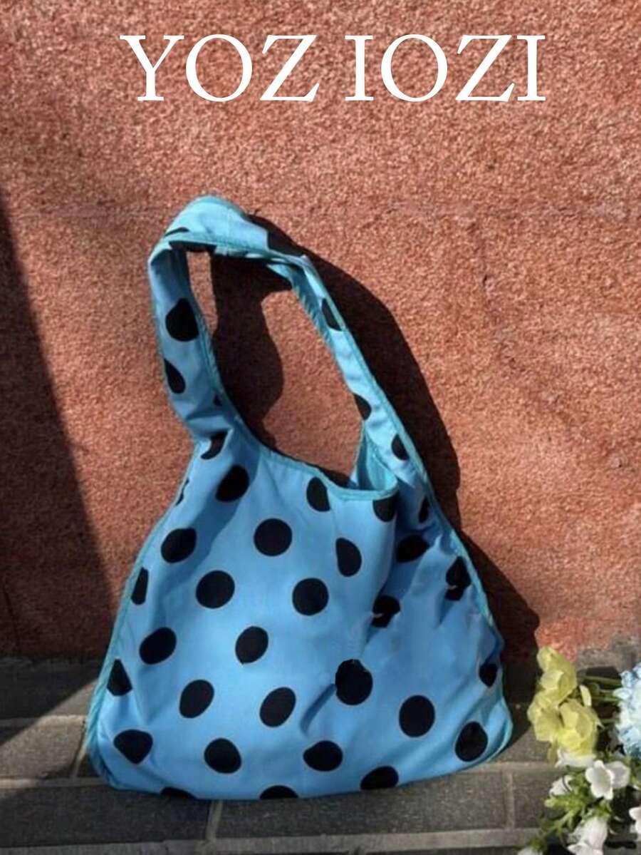 NIEBIESKA TORBA groszki