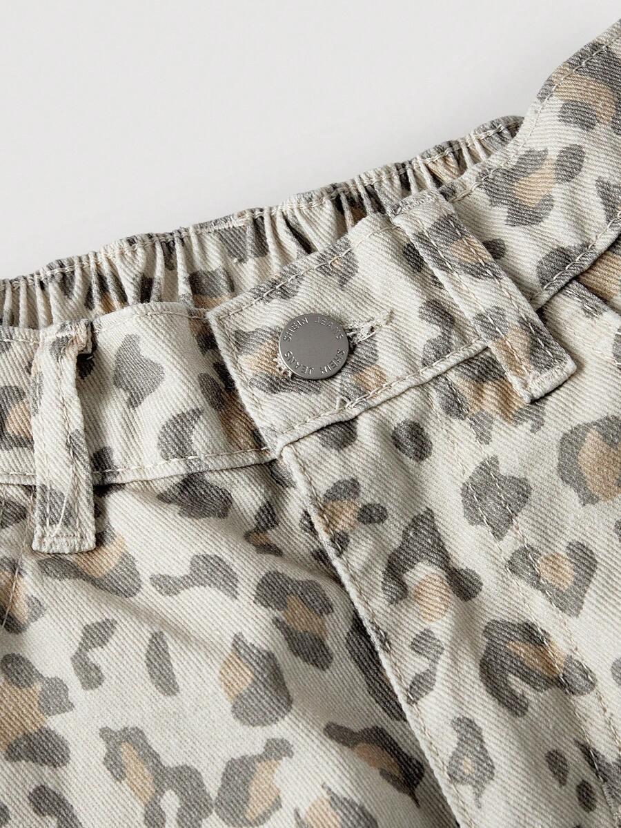 SPODNIE JEANS ANIMAL PRINT