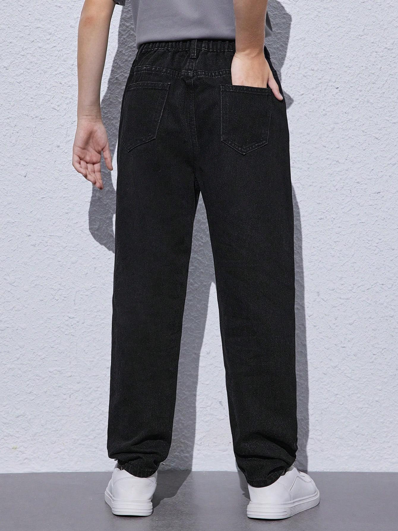 CZARNE SPODNIE JEANS