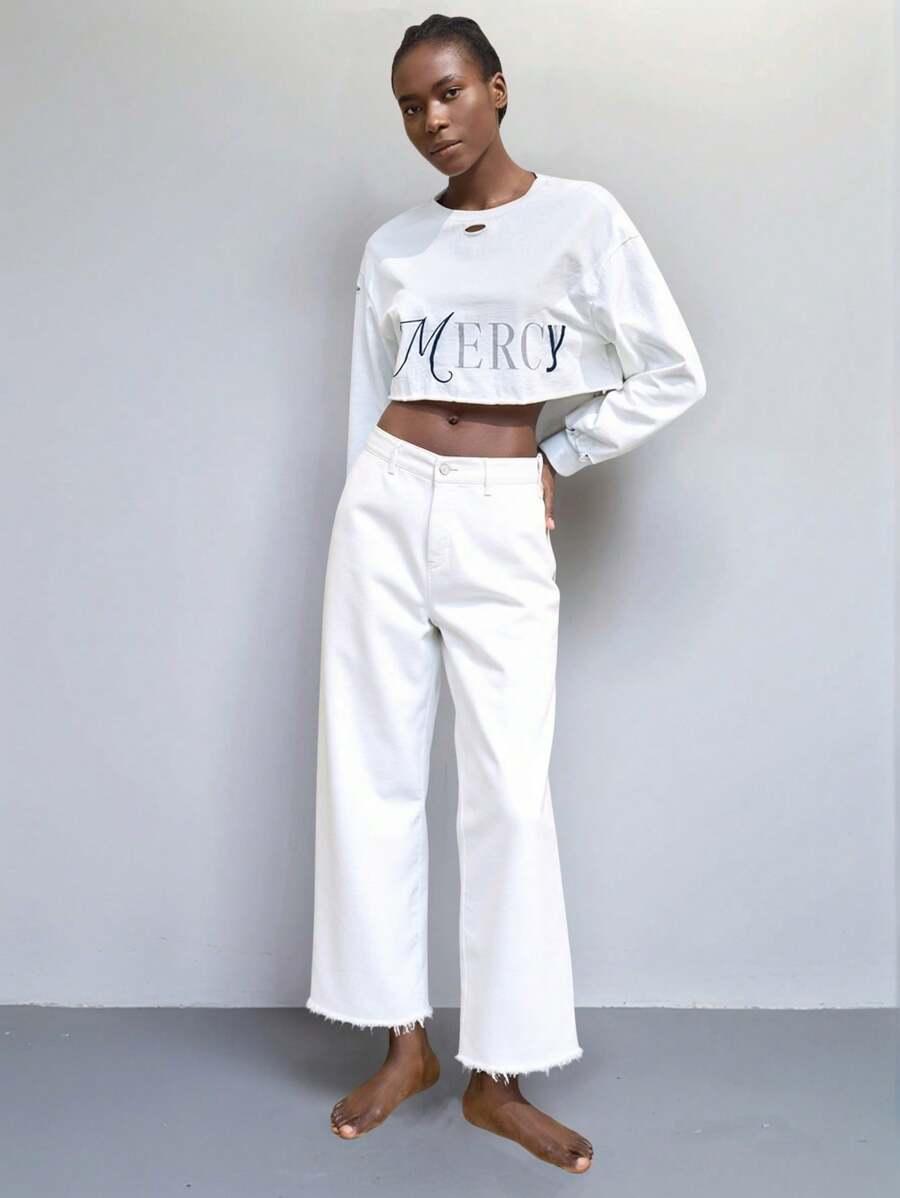 białe spodnie jeans