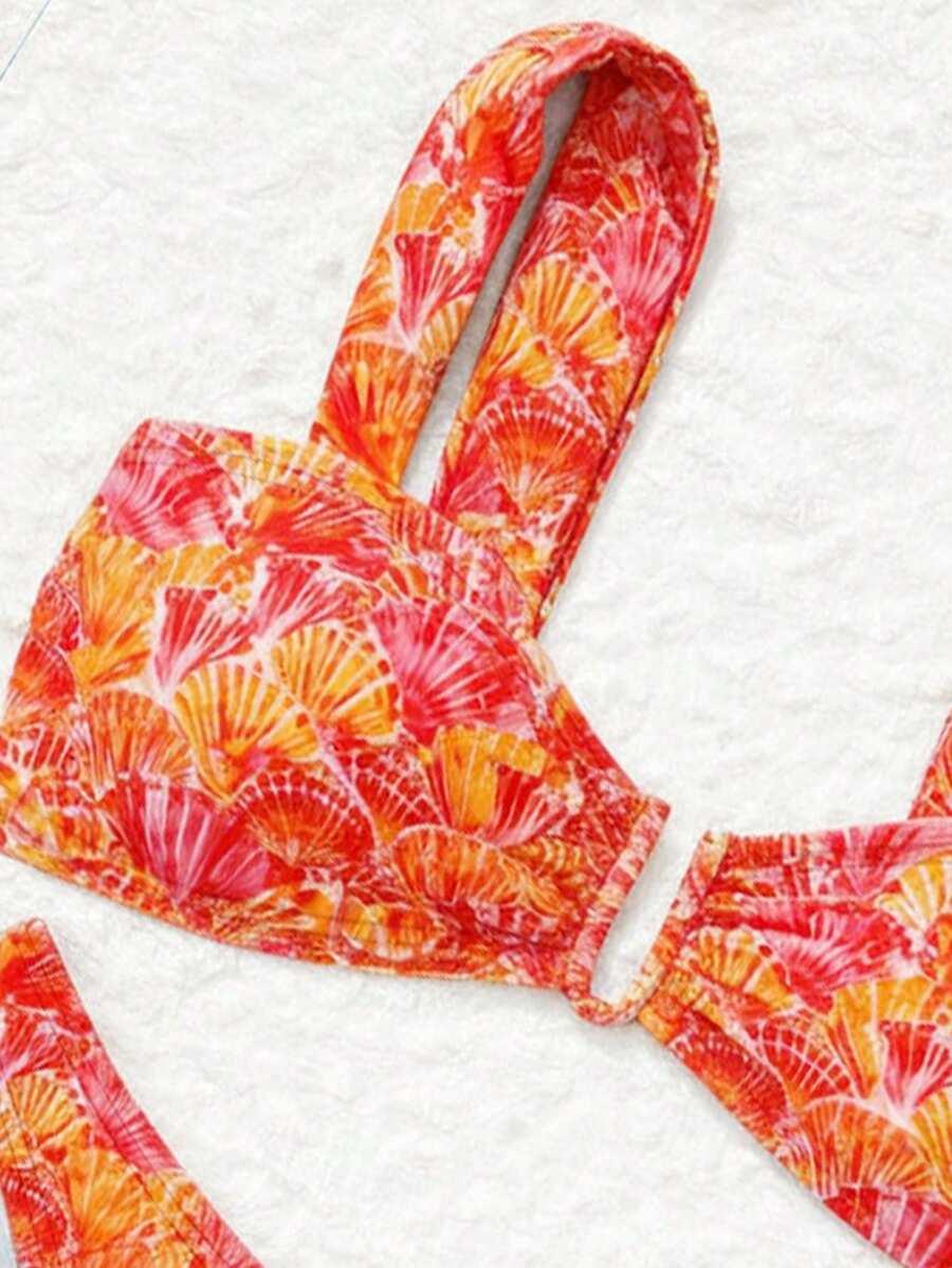 dwuczęściowy strój kąpielowy print