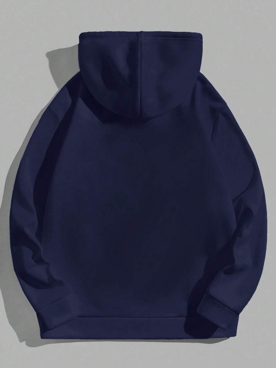 GRANATOWA BLUZA KAPTUR 