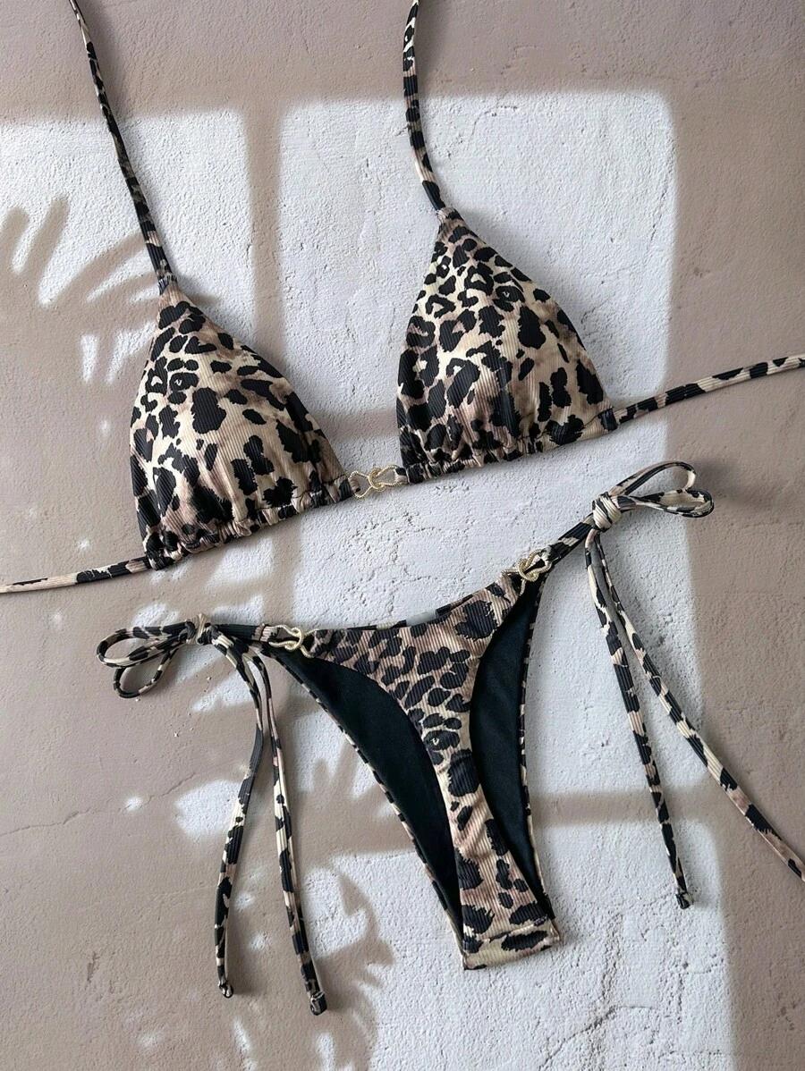 góra od bikini animal print