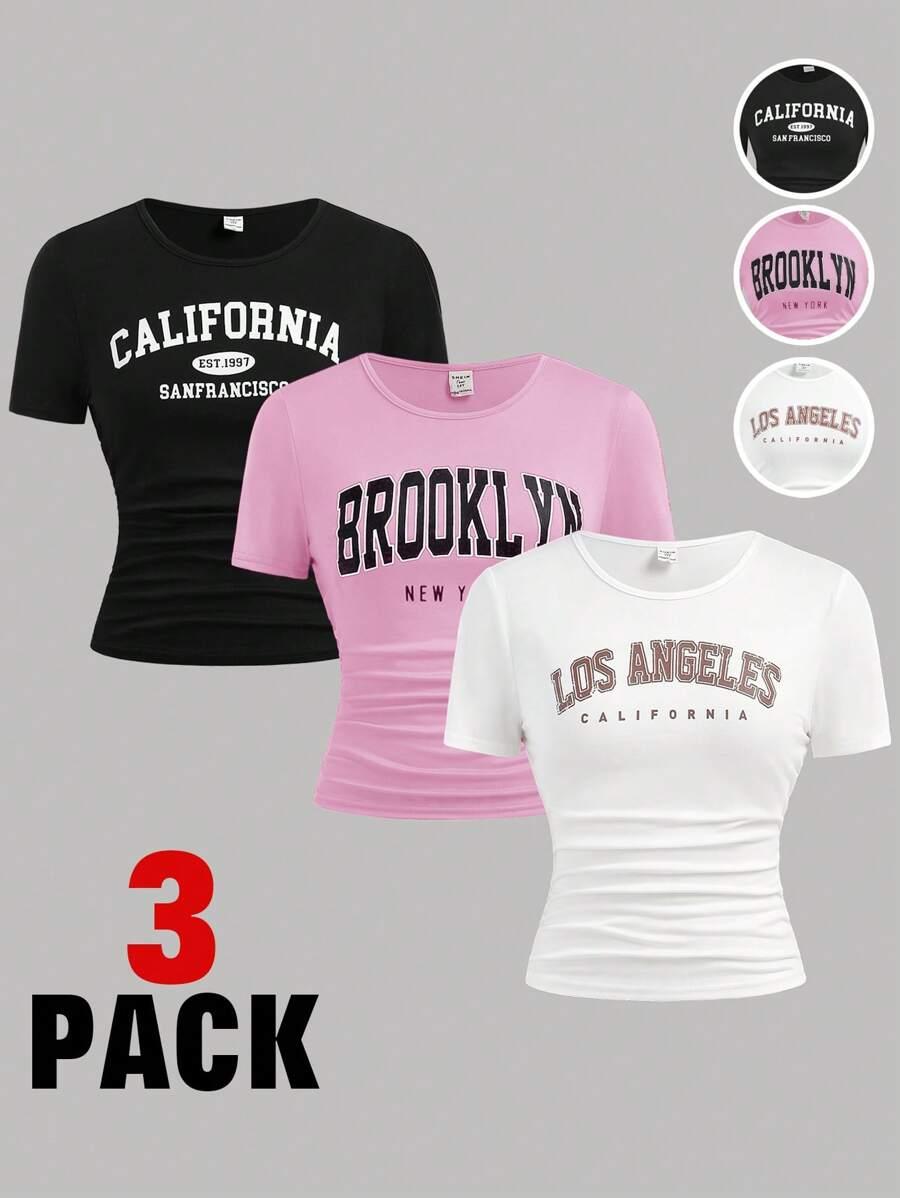 bluzka print 3-pack