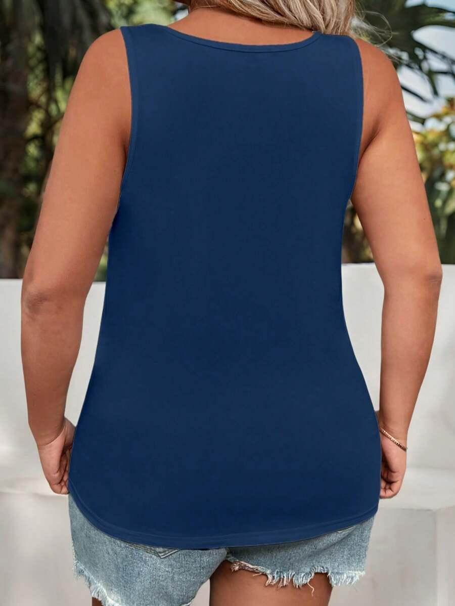granatowy top print