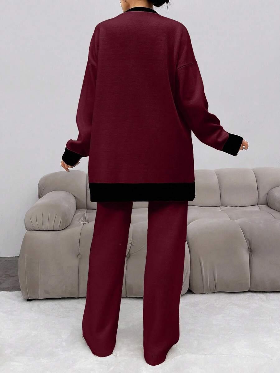 SWETER SPODNIE KOMPLET