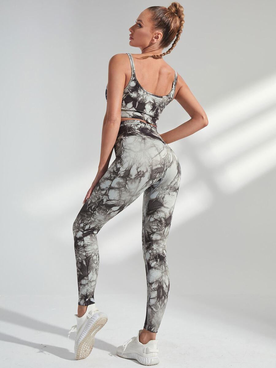 KOMPLET SPORTOWY TOP LEGGINSY