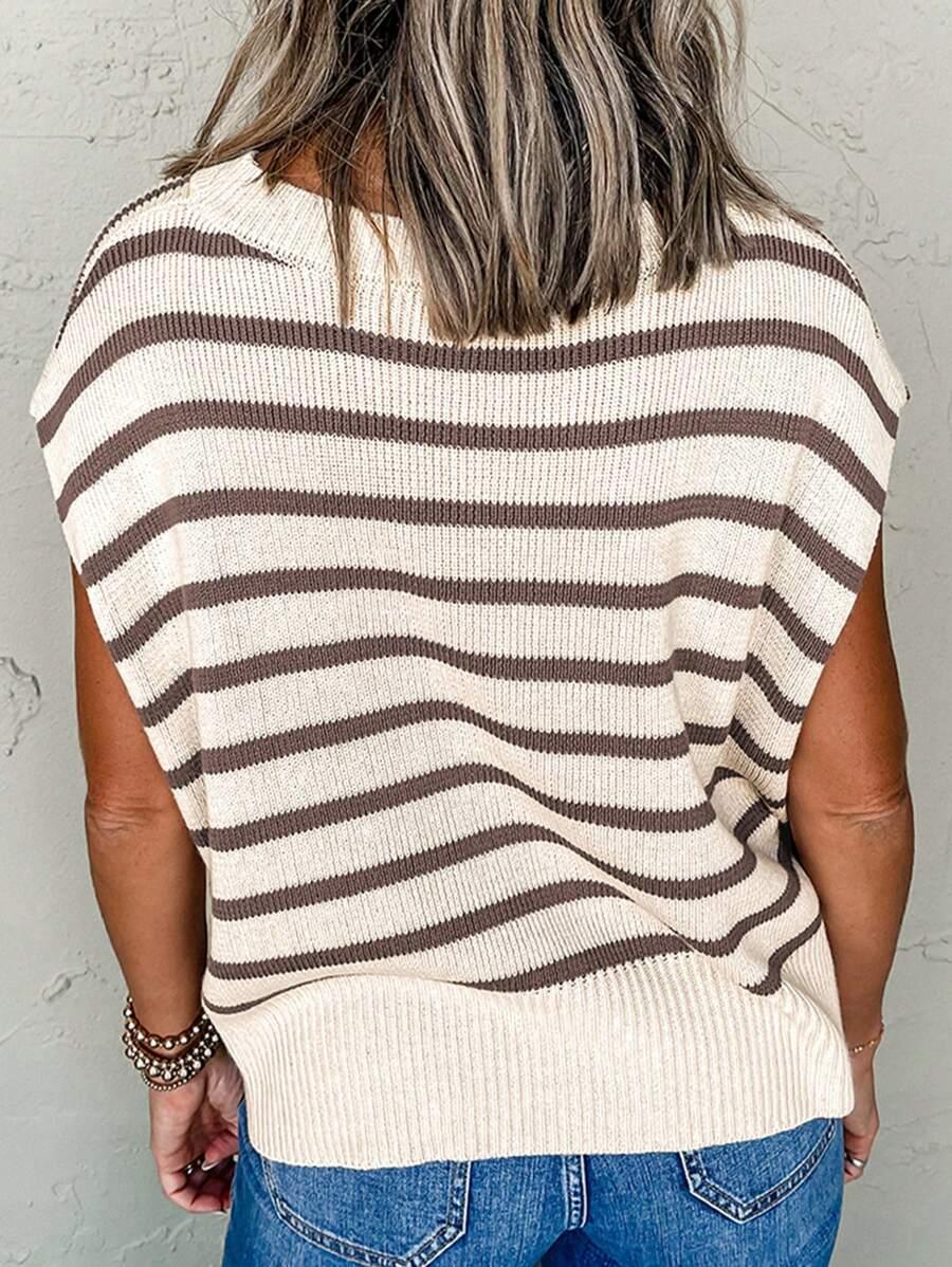 dzianinowy sweter wzór paski