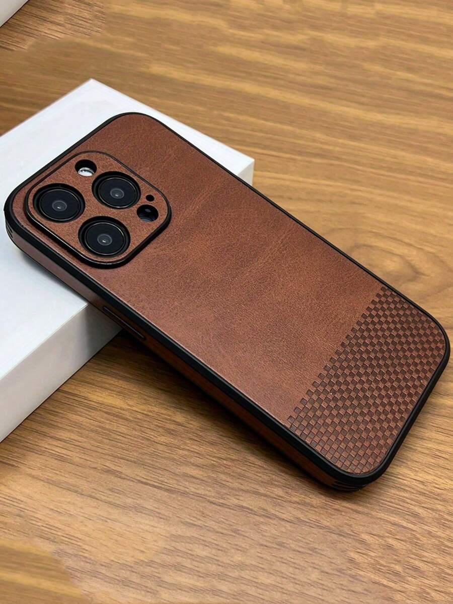 brązowe etui na telefon iphone 14 pro max 