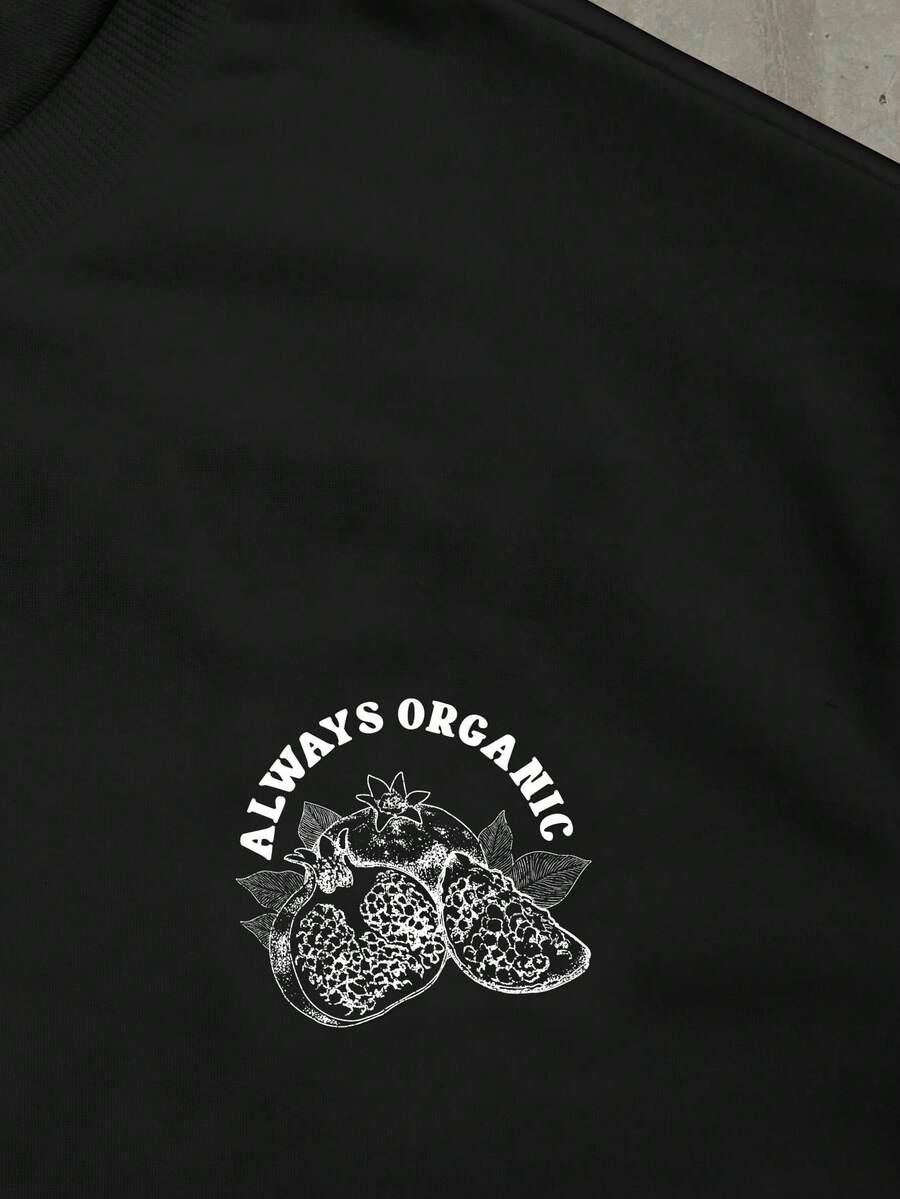 CZARNY T-SHIRT PRINT