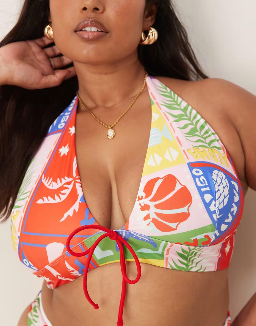 góra od bikini nadruk