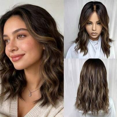 brązowa peruka syntetyczna 