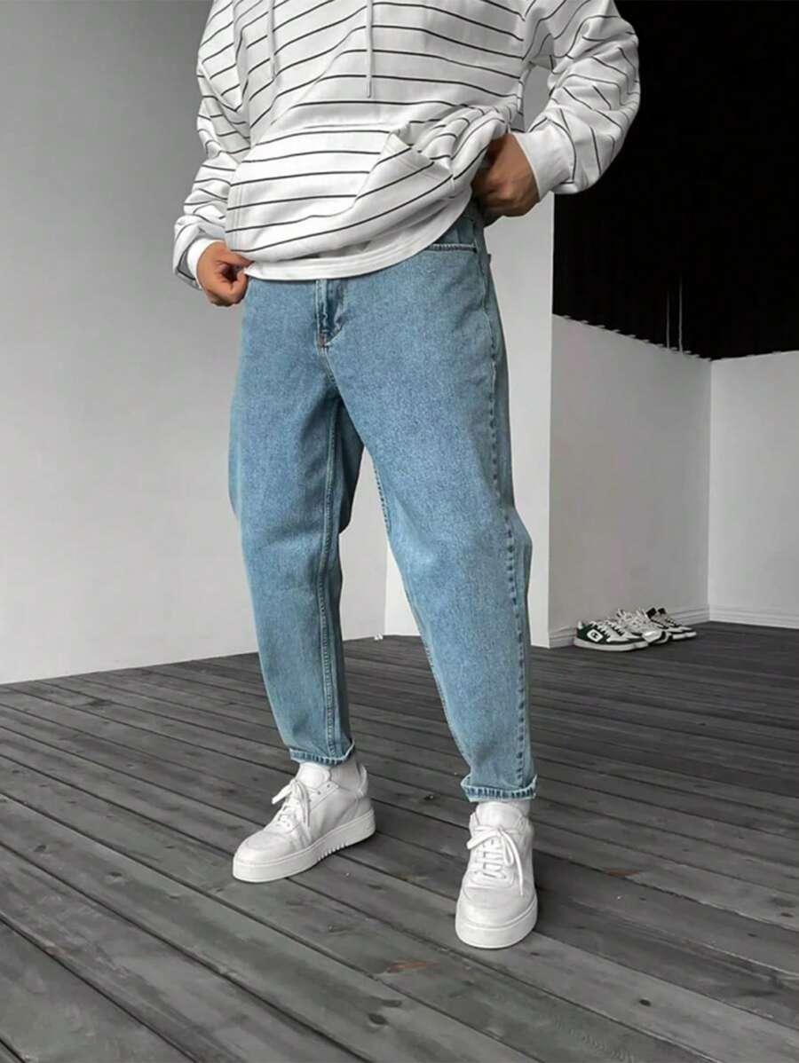 SPODNIE JEANS KIESZENIE ZAMEK