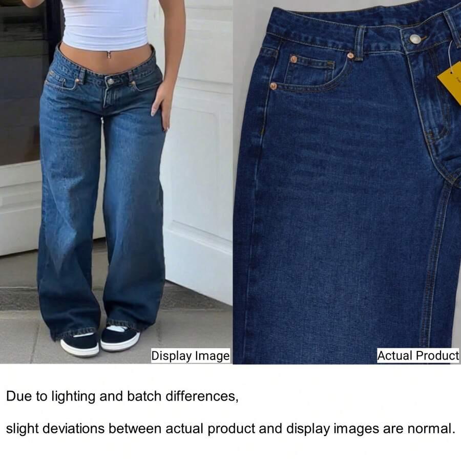 niebieskie spodnie jeans 