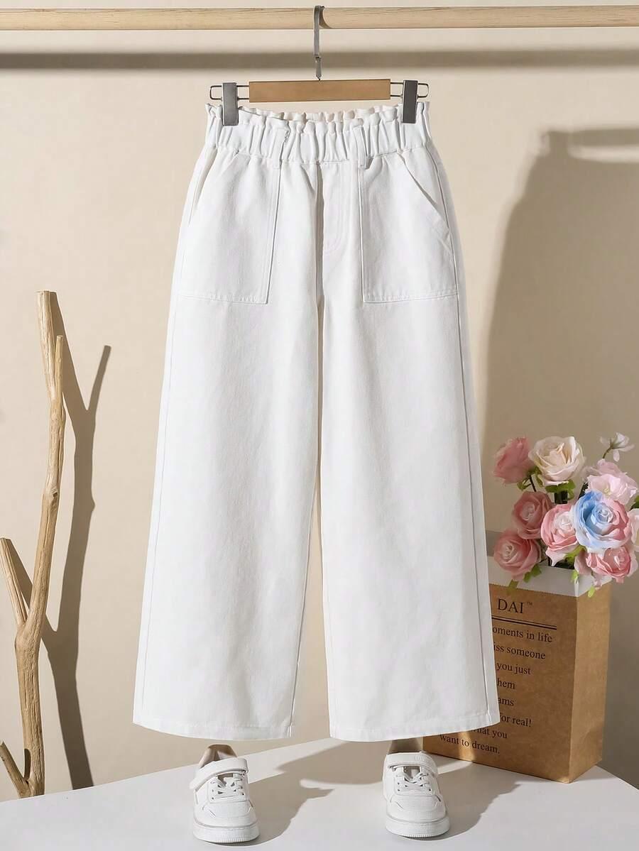 BIAŁE SPODNIE JEANS