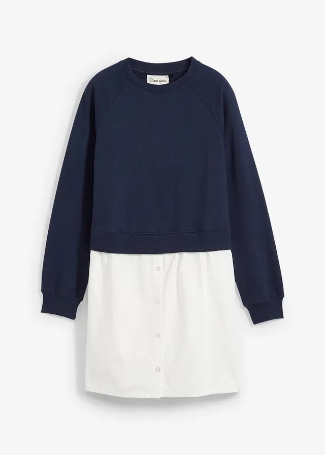 BLUZA Z KOSZULOWĄ WSTAWKĄ