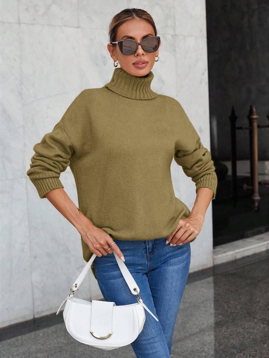 BEŻOWY SWETER GOLF