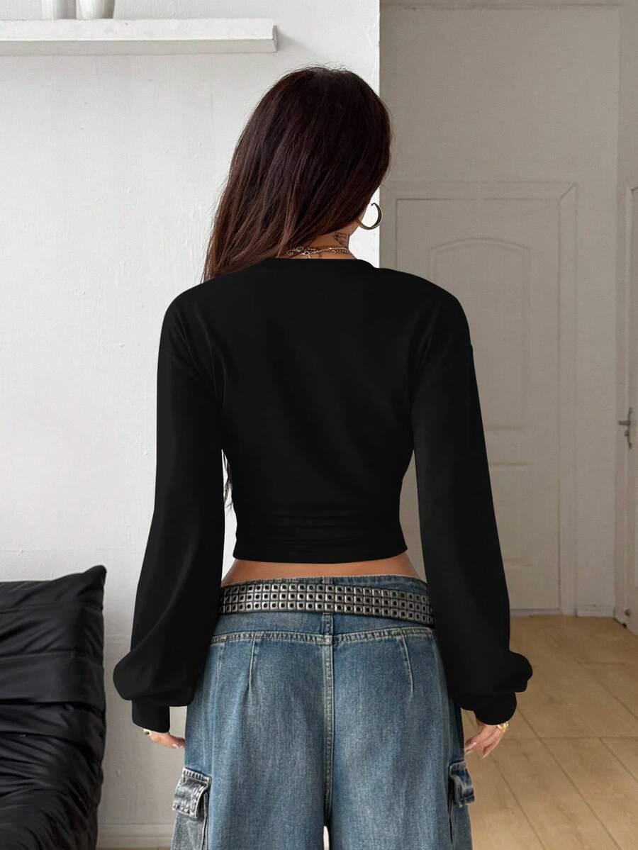 czarna bluza nadruk 