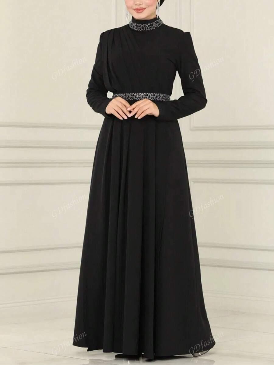 CZARNA MAXI SUKIENKA