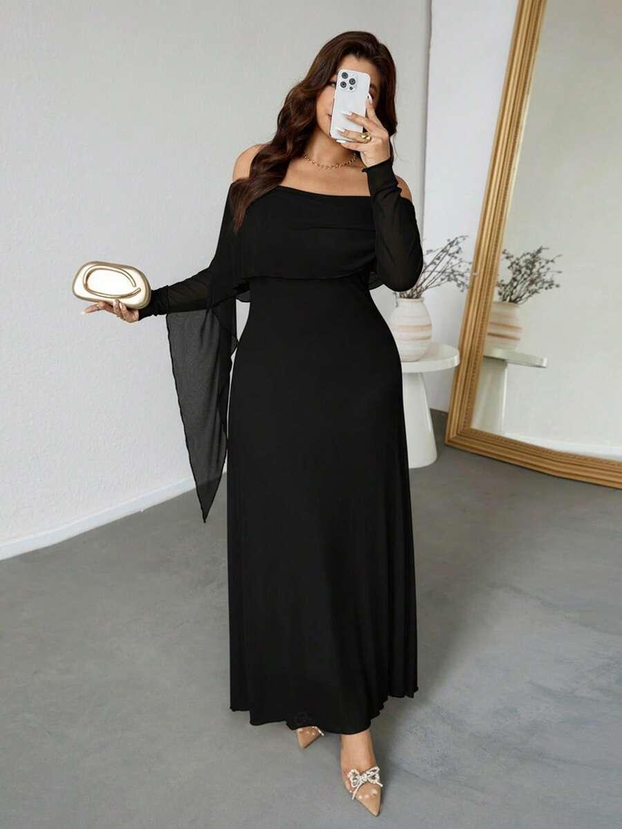 czarna maxi sukienka