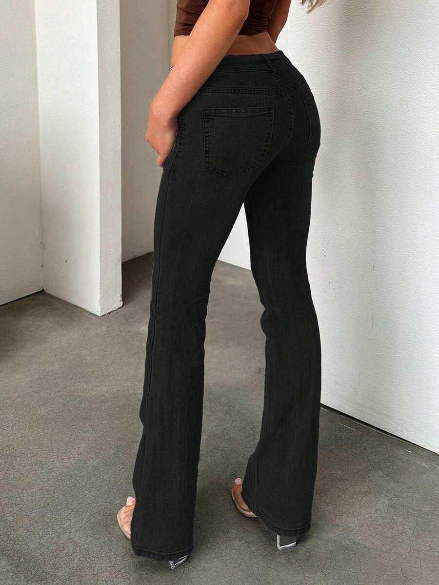CZARNE SPODNIE JEANS