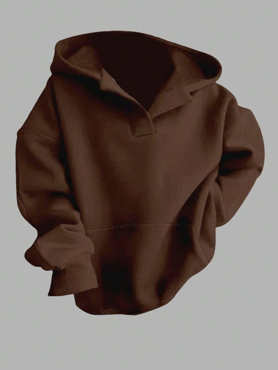 brązowa bluza oversize kaptur
