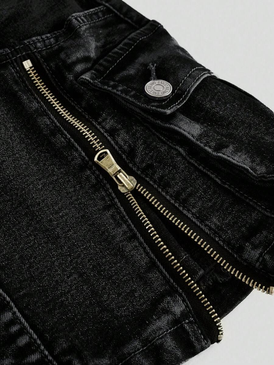 czarna mini spódnica jeans