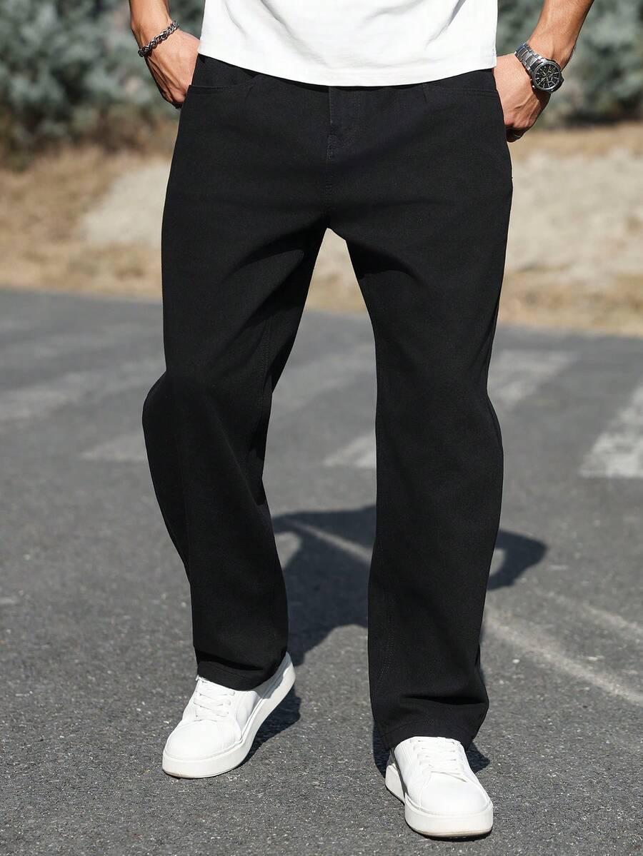 CZARNE SPODNIE JEANS