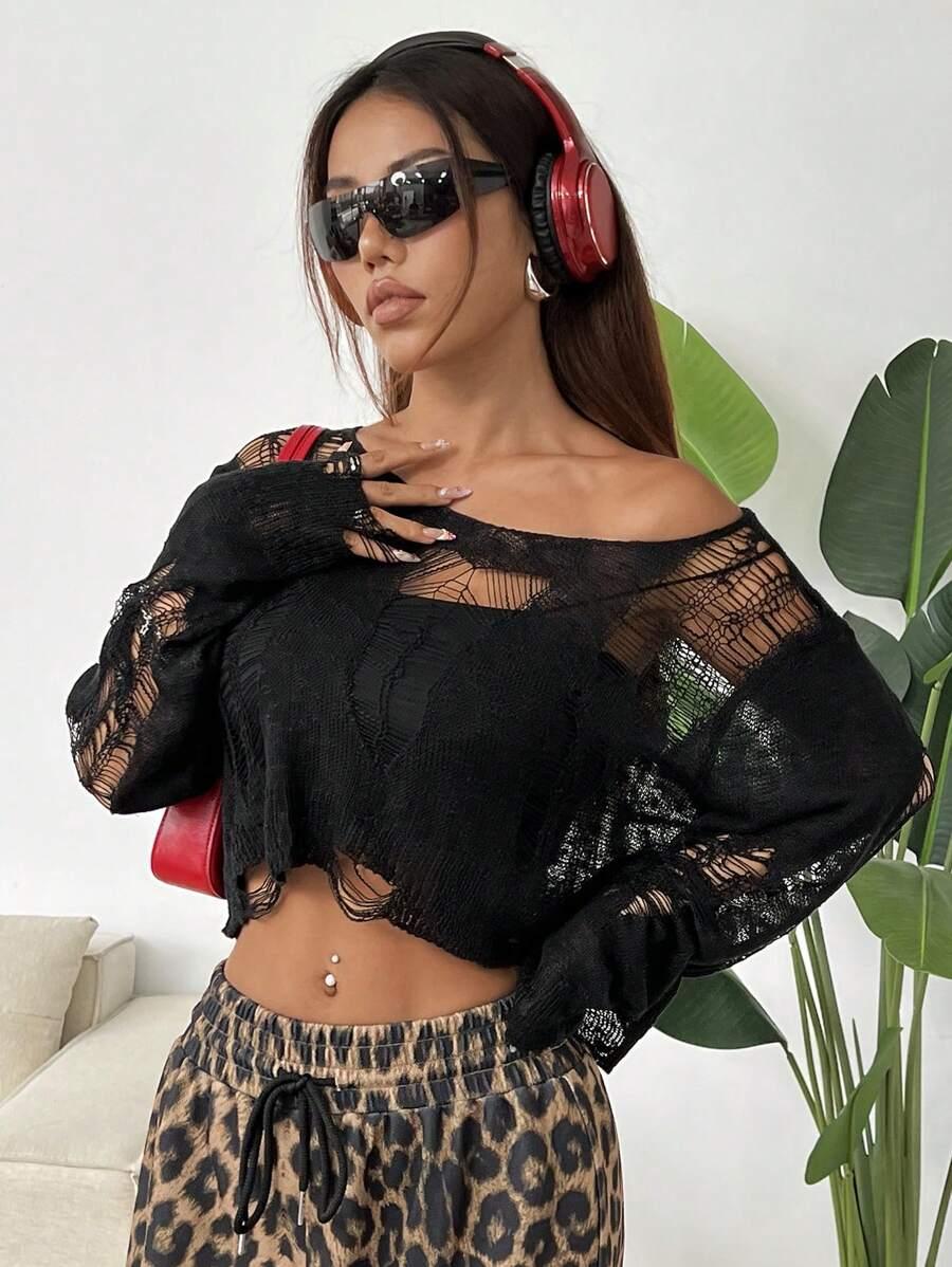 DZIANINOWA BLUZKA PRZETARCIA